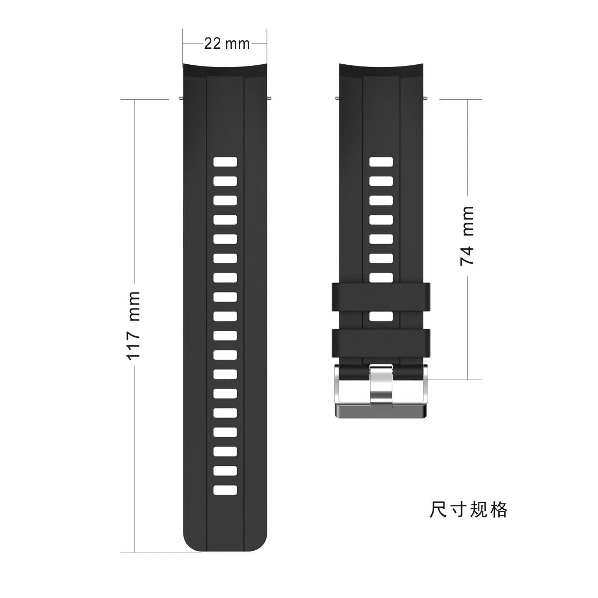  Ремешок силиконовый для Samsung Galaxy watch/Active 2/Amazfit GRT Bip/Huawei watch GT2 сменный Браслет Huawei Honor GS