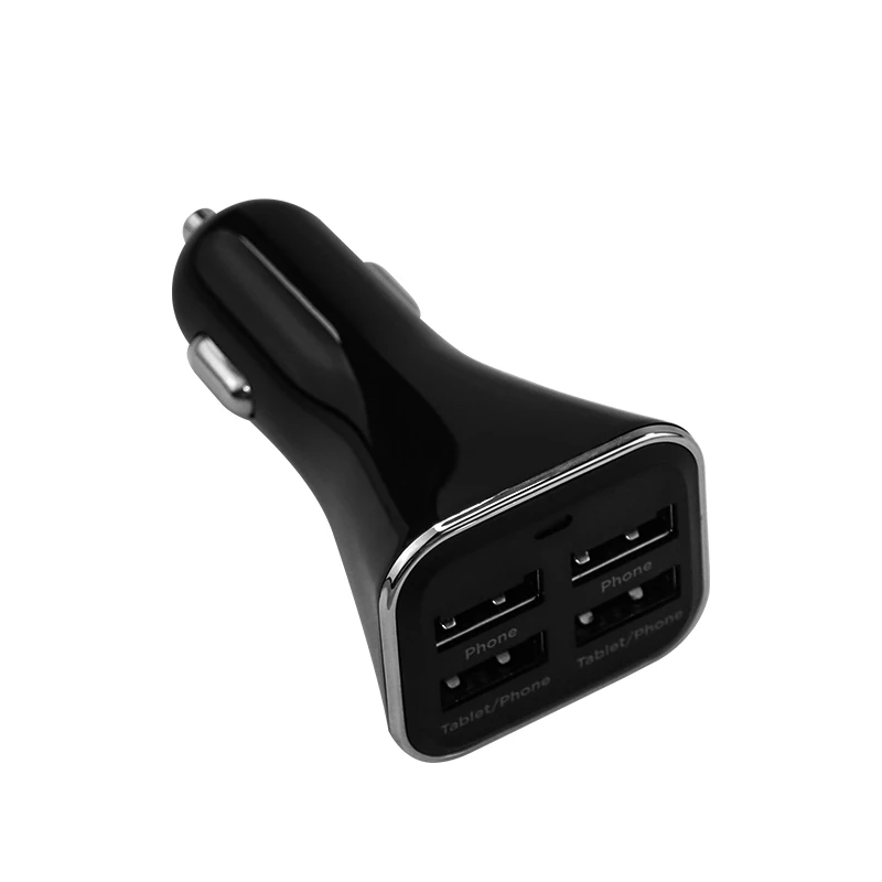 USB Car Charger Adapter Fast car Charger 4-Port Multi 8 Amp 40W Rapid Car Charger Compatible for mobile phone with LED indicator