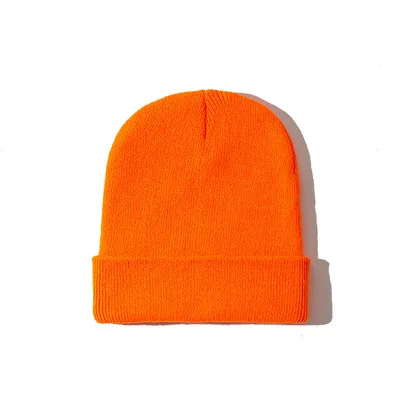 Custom Winter Hats Candy Color 100% Cotton Customized Logo Womens Beanie Hat