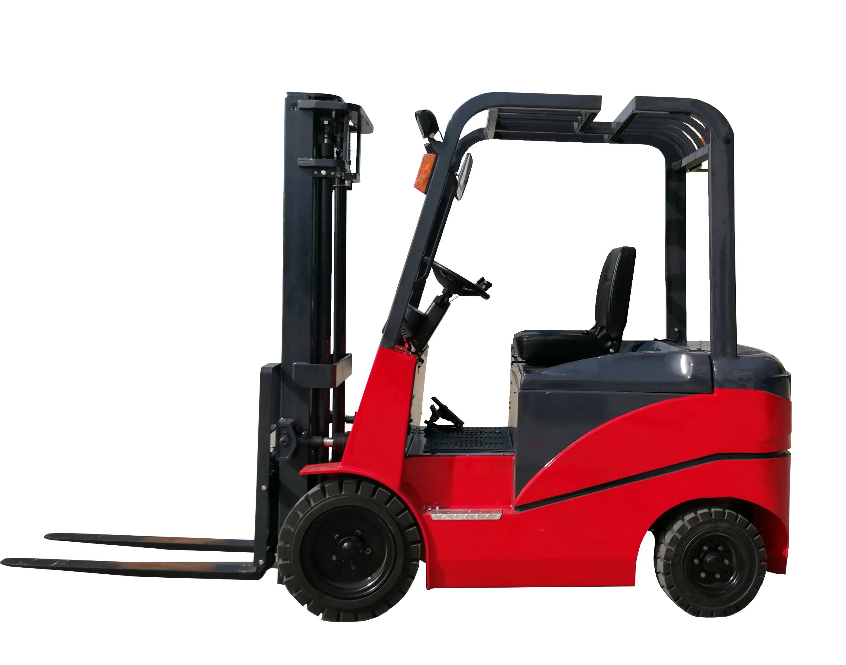 Big 4-wheel 2 ton electric forklift with side shift 48 V battery high quality