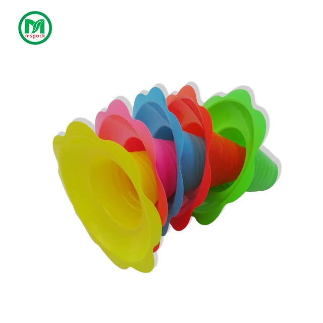 Stock Disposable PET PS 80ml 150ml 250ml 450ml Sundae Smoothie Gelato Cone Flower Shape Ice Cream Plastic Cup