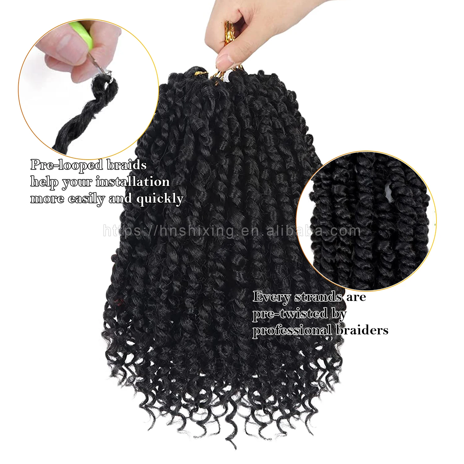 Passion Twist Crochet Braiding Hair Pre Looped Passion Twist Braiding 10 Inch Short Passion Twists Crochet Hair Extensions