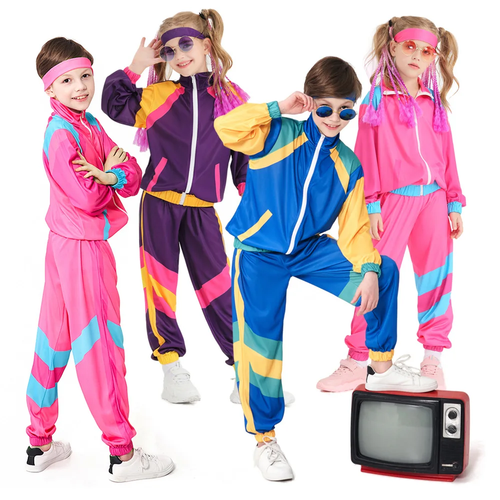 Carnival Cosplay Costume kids Disco coat and pants Sportswear Stage Performance Costume