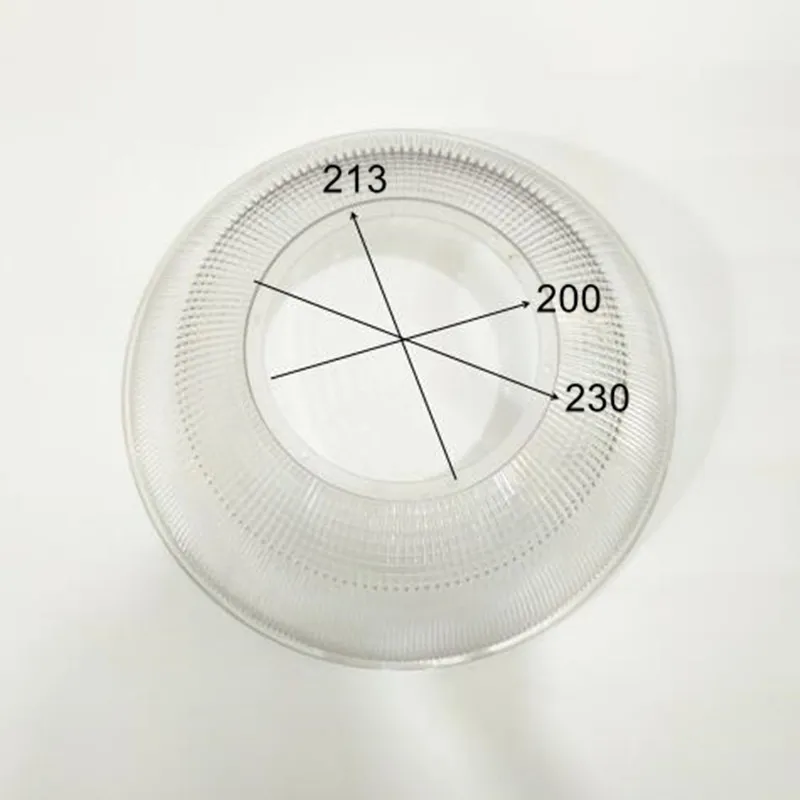 HONGMAO 16' 90degree hps high bay pc reflector 100w 150w 200w ufo high bay acrylic lamp shade with bottom cover