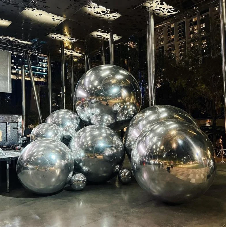 Party Event Stage Decoration Advertising PVC Sphere Balls Inflatable Mirror Ball Balloon for Wedding