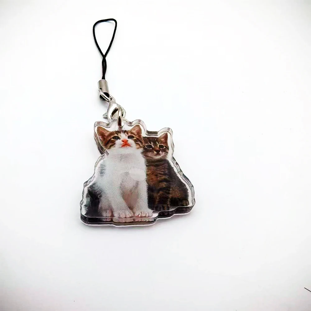 2024 New Arrival Acrylic Cute Phone Charms Phone Chain Custom Printing Acrylic Mobile Phone Accessories