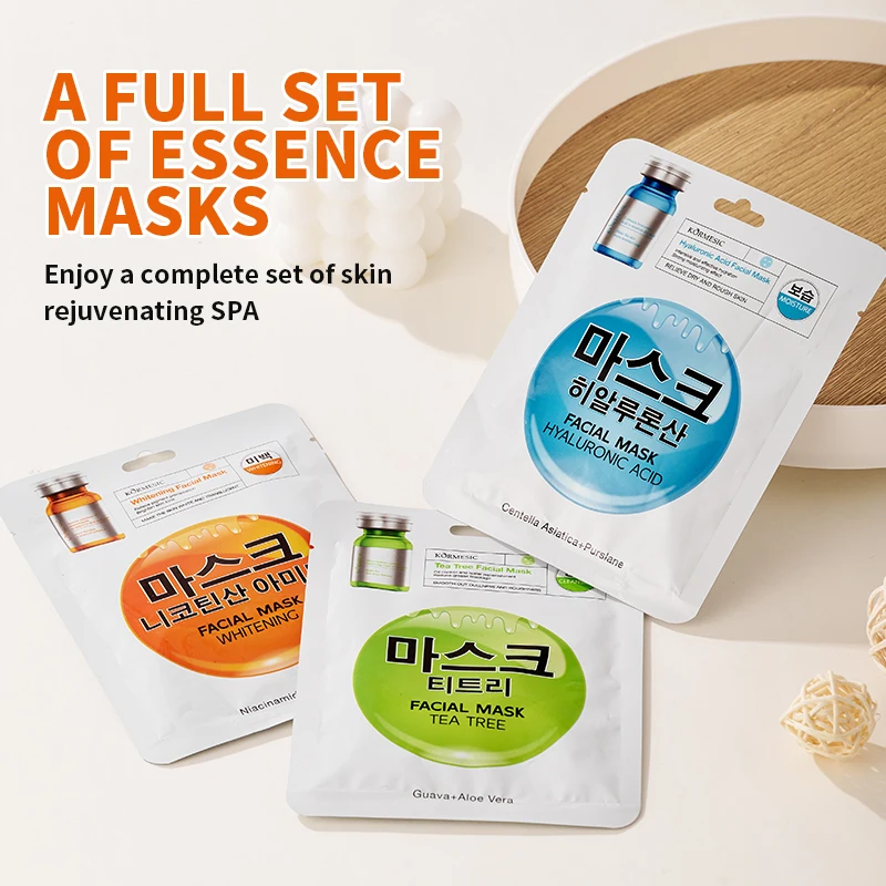 KORMESIC Wholesale Private Labels OEM  Whitening Face Sheet Mask  Oil Control Moisturizing Hyaluronic Acid Skin Care Facial Mask