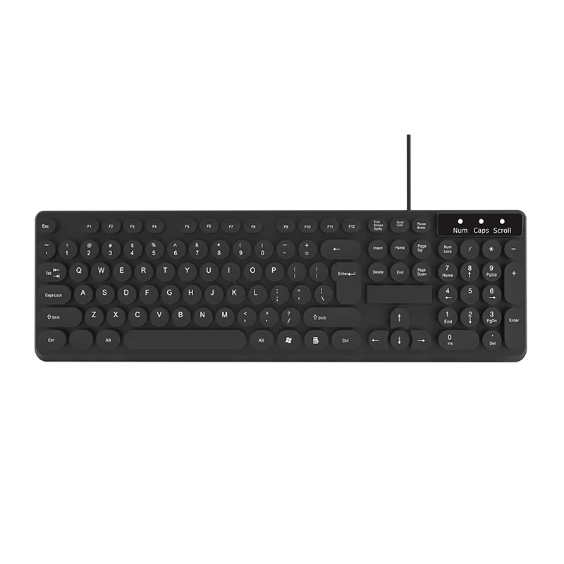 Full Size Ordinary Wired Keyboard Ultra Thin USB Computer Keyboard Custom Logo OEM Office Membrane Keyboards