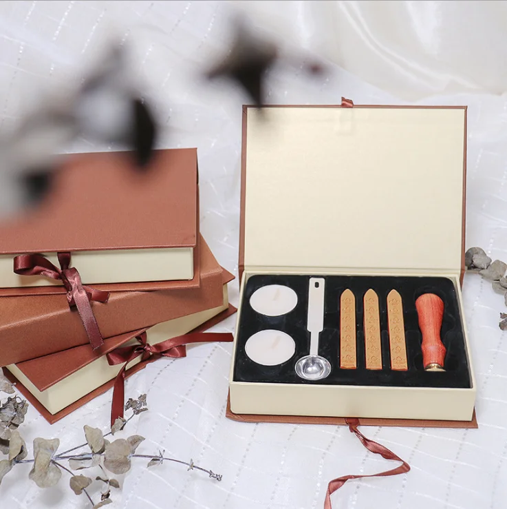 Classic cardboard wax seal stamp set with custom design and low MOQ