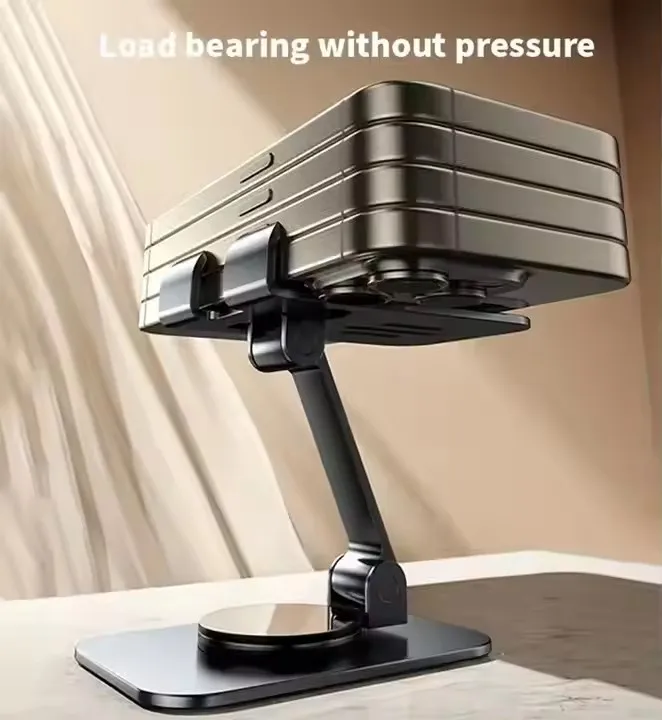 RTS Mobile phone stand wholesale desktop stand live broadcast stand flat creative folding metal lazy shoot multifunctional