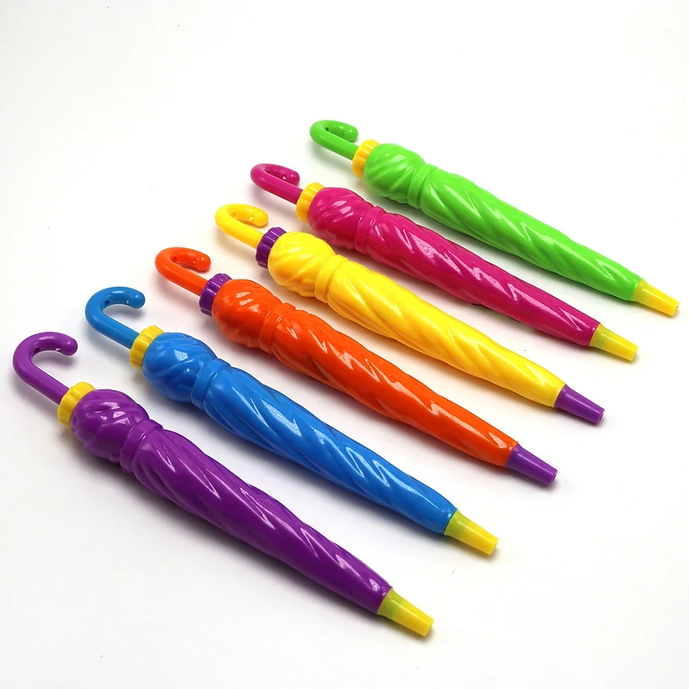Hot sales creative  novelty customized Logo advertising umbrella shaped ballpoint pen for kids student