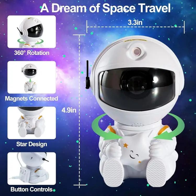 Cheap Factory Price Astronaut Projector Spaceman Star Projector Night Light 3D Character Novelty Nebula Star Night Lamp