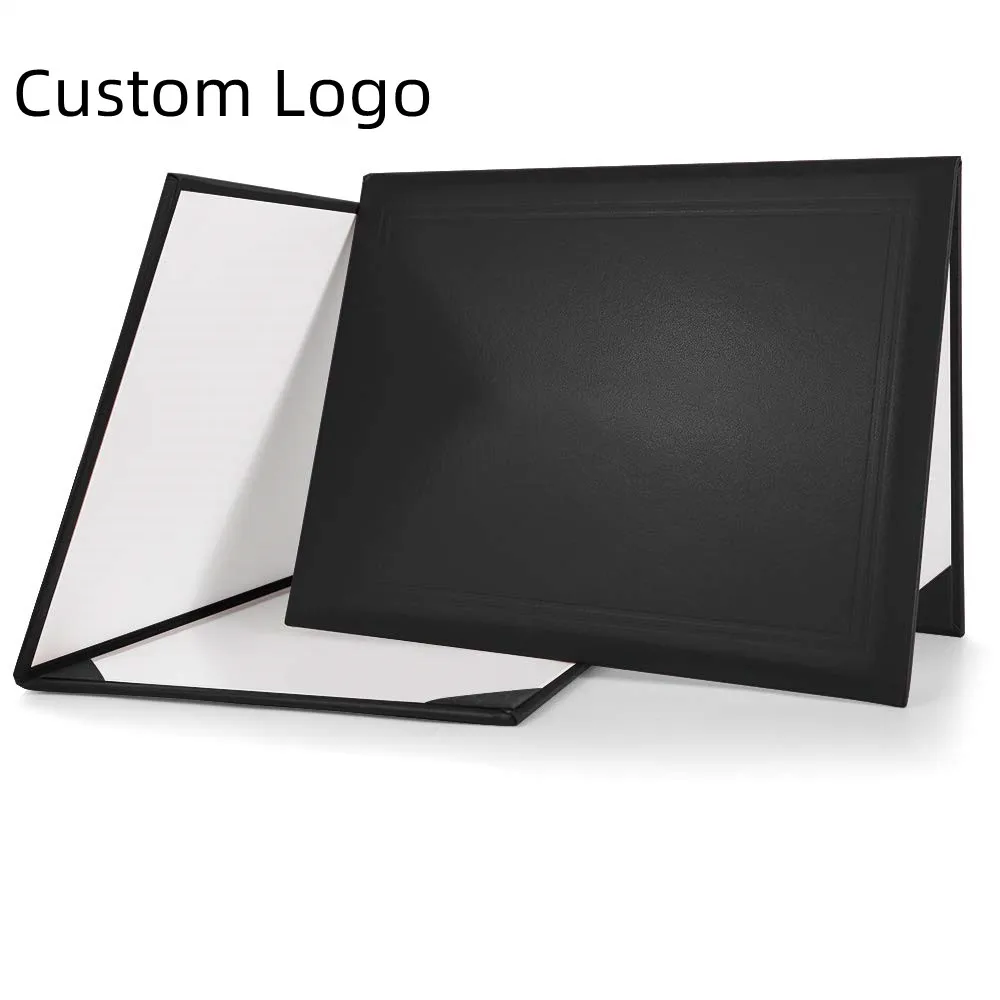 2022 classification portable Embossed certificate folder with custom logo