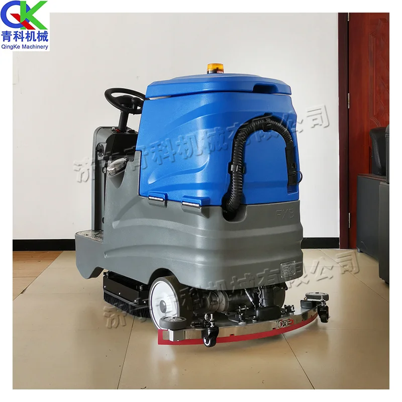 Driving scrubber truck industrial factory with mopping machine supermarket property garage electric industrial scrubbers