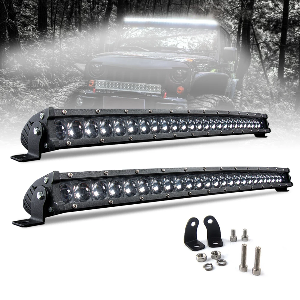 RCJ Offroad 4x4 SUV ATV Spot Beam Laser Led Light Bar,10'20'40'50 inch Curved Led Light Bar For Truck