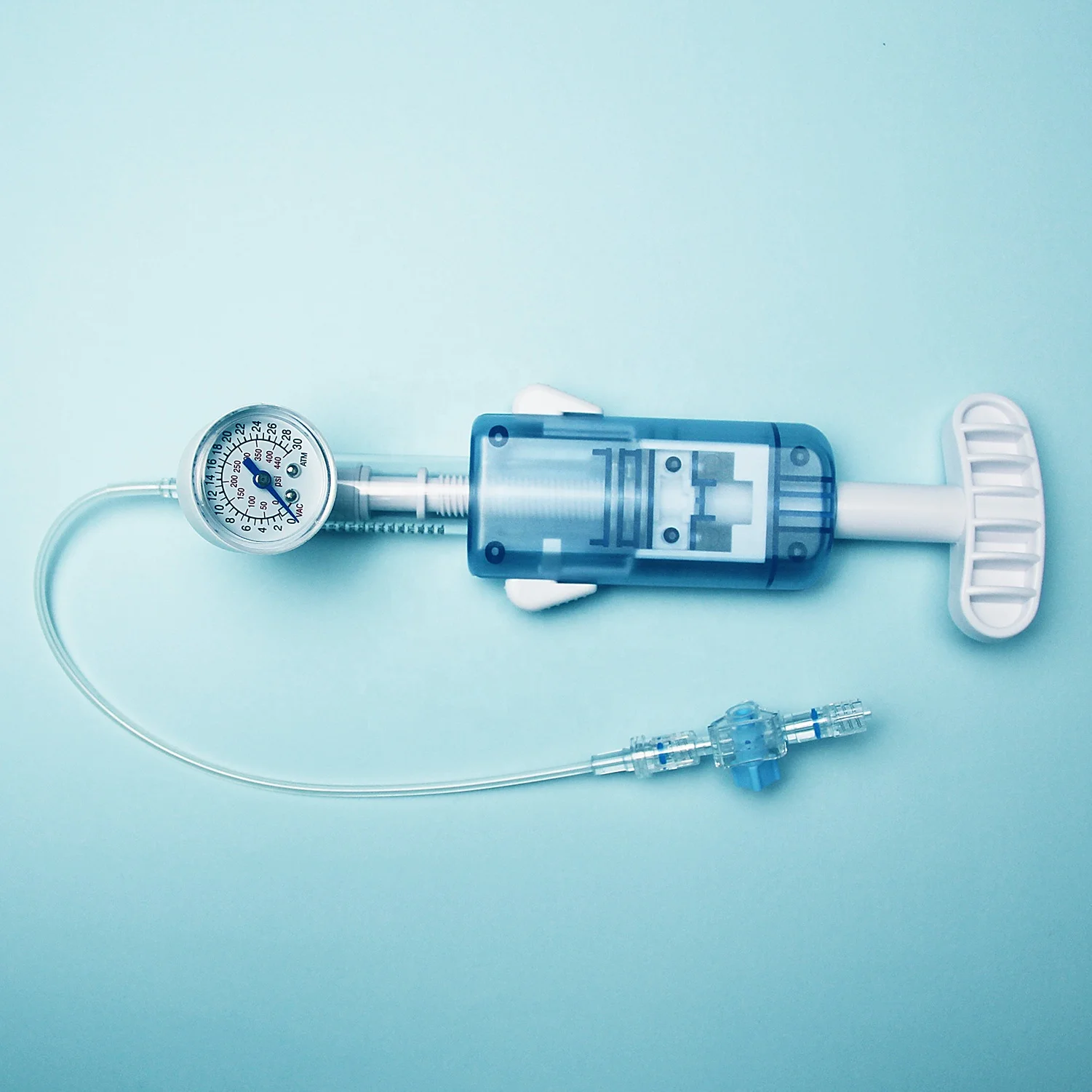 tianck disposable medical inflator syringe 20ml 30atm vascular dilation manometer balloon inflation device