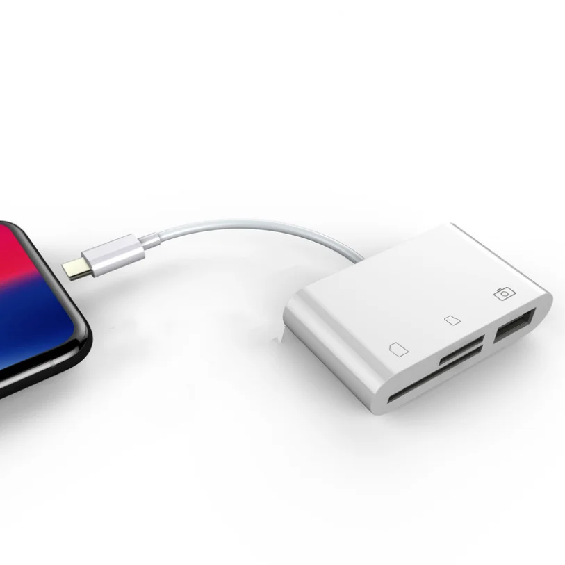 Type-C2.0USB три-в-одном кард-ридер мобильный телефон многофункциональная камера SD/TF card reader устройство чтения