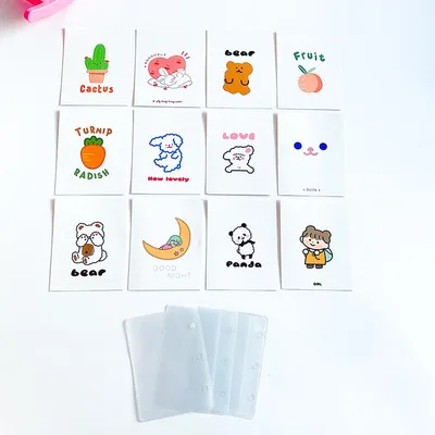 school supplies Loose-leaf clear transparent pvc folder cover macaron cany color mini binder 3 ring diary budget planner