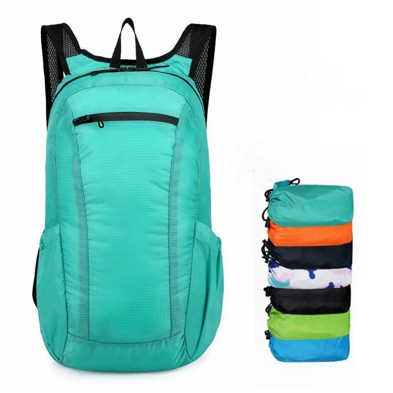 Nylon Waterproof Folding Backpack Men Women Light Weight Promotional Foldable Lightweight Backpack