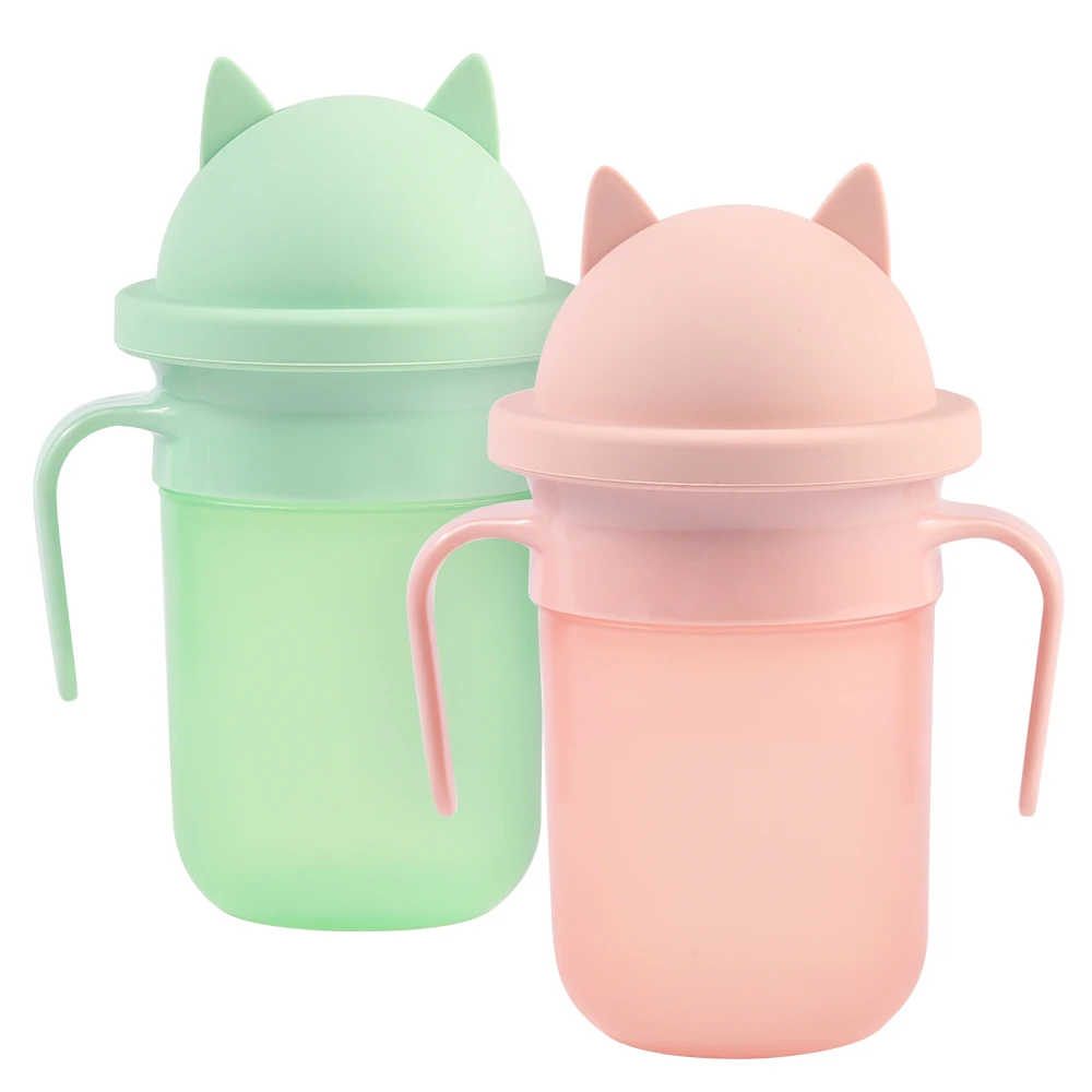 ES-Pro Trainer 200ml Silicone Cup Toddler Training Anti-Spill Miracle Sippy Cup Chew Proof 360 Degree Baby Drinking Cup Made PP