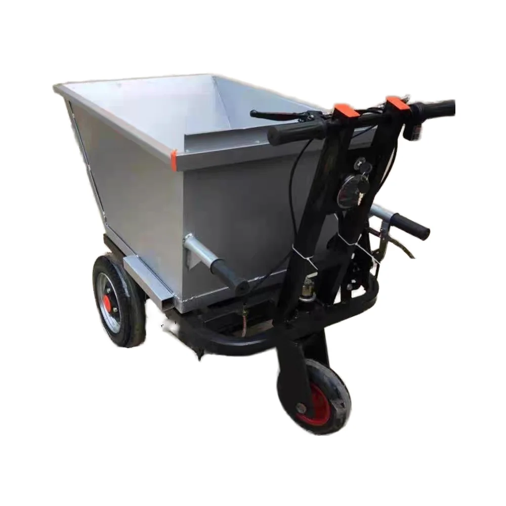 Manure dump truck Electric three-wheel ash bucket dump truck is cheap