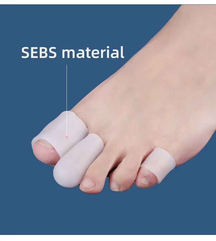 Silicone Gel Little Toe Tube Corns Blisters Corrector Pinkie Protector Ultra Soft Breathable Gel Sleeve