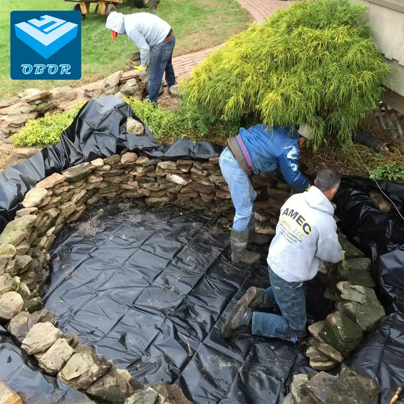 OBOR Black Pre-Cut HDPE skins for small fish Koi Streams fountains garden waterfall pond liner