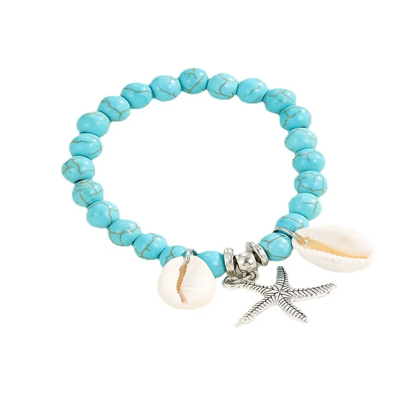 Модный бирюзовый браслет в богемном стиле
