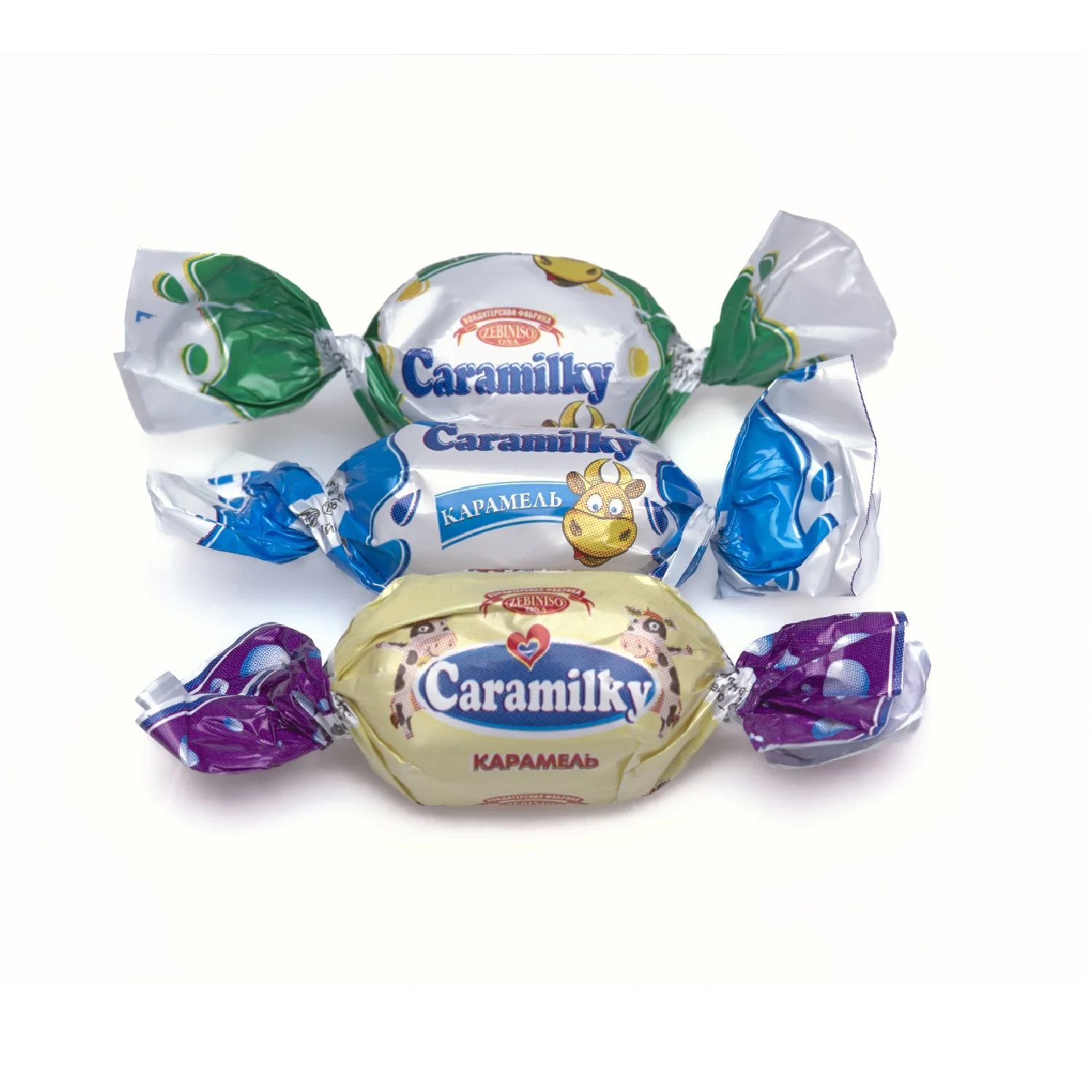 Конфеты и конфеты с наполнением молоком 3 кг, Гофрированная коробка, упаковка «Карамель» из Узбекистана