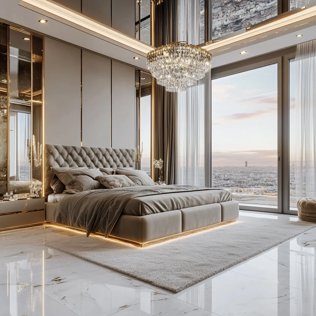 High Quality Light Luxury Modern Simple Leather Bed Bedroom Furniture Double 1.8m King Size Bed