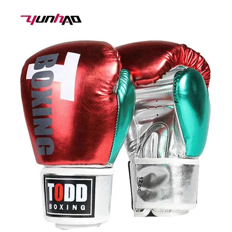 Yuncheng Wholesale Custom Logo 8oz 10oz 12oz Gym PU Leather Boxing Gloves For Training