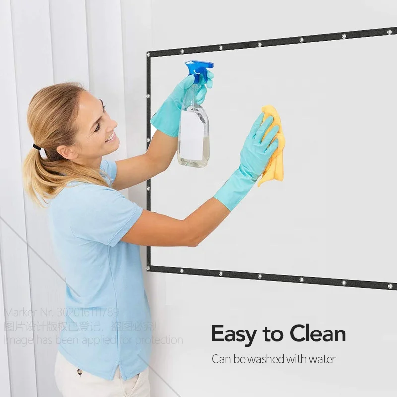 AUN 136 inches Projector Screen for Home Theater 4K 3D Projection Screen Foldable Portable Matte White Screen 16:9