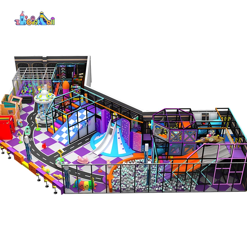 Playground Indoor Huge Inside Playground Park China Indoor Soft Play Free Customized Design 3 Ages+ Indoor Maze for Kids Zhenhan