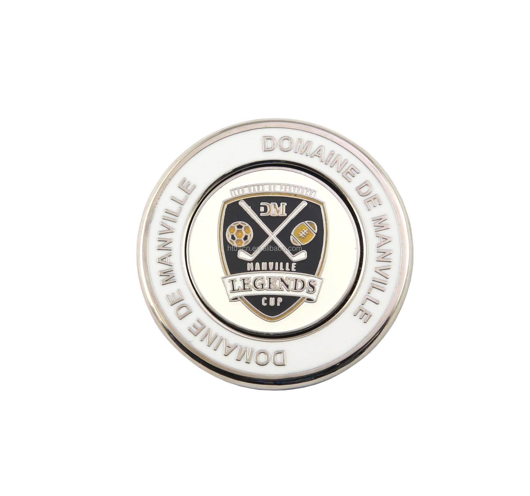 Customized metal zinc alloy golf dual ball marker coin marker magnetic mondomark