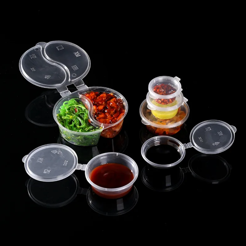 0.5oz 1oz 1.5oz 2oz 3oz 4oz 5oz Manufacturer Disposable Plastic Sauce Cup Take Away Food Container Disposable Plastic bowl cup