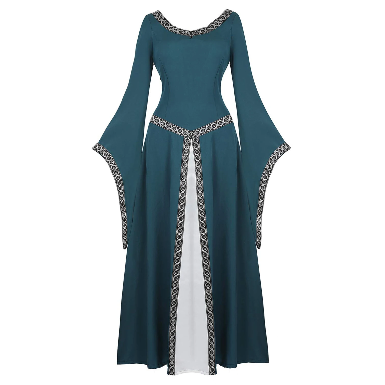 2021 New Arrival Wholesale Adults Halloween Carnival Green Women Medieval Renaissance Princess Clothing