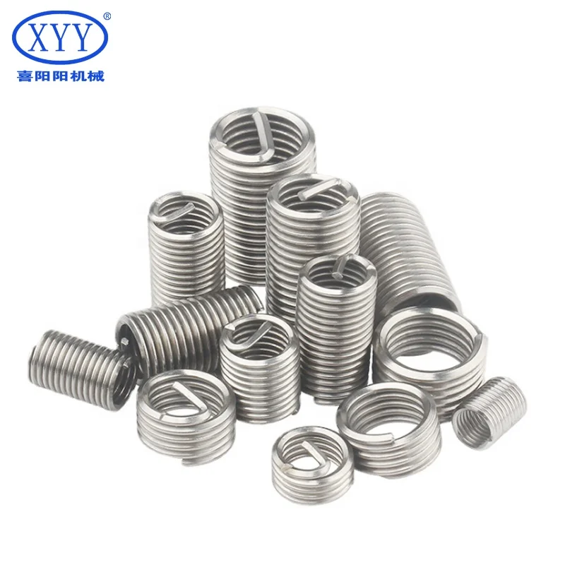 M8*1 Nickel Plated Free Running Thread Insert for Stainless Steel Coils Wire Thread Insert Made of Aluminium