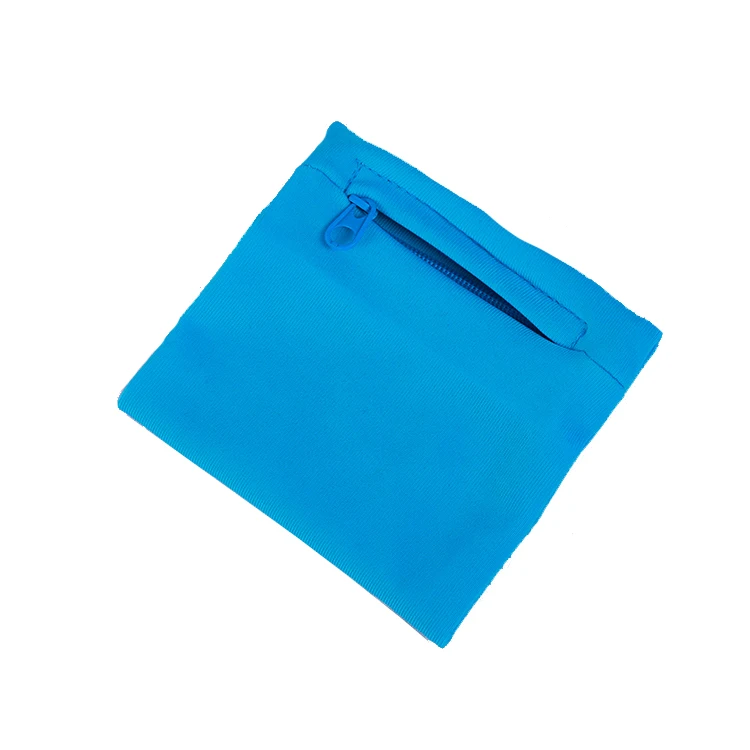 Customized sport cotton woven wristband Wrist Wallet with zipper for Sport Sweat Wrist Support Brace