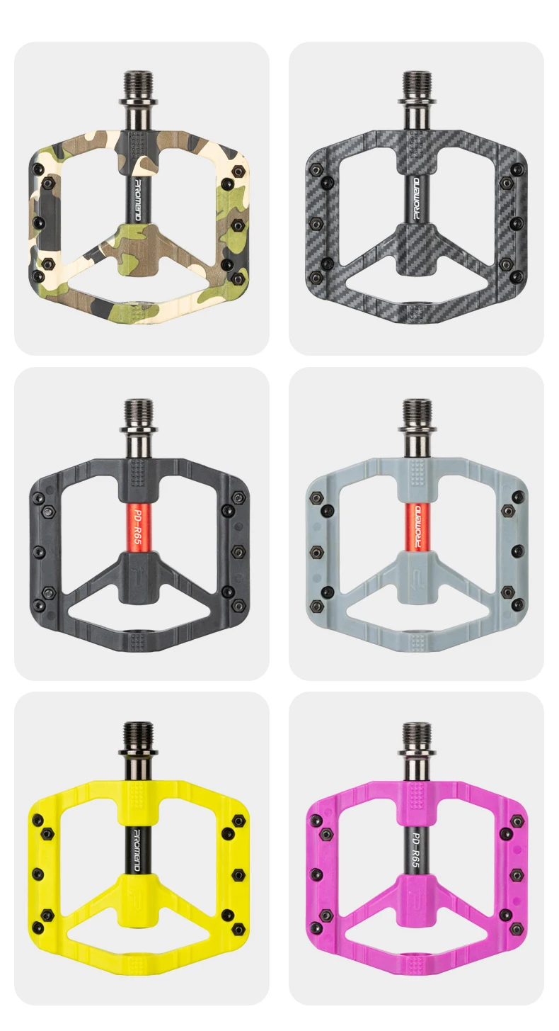 Promend 3 Sealed Bearings Nylon Bicycle Pedals Carbon Road Cycling Parts for BMX & MTB Ultralight Colorful Pedal