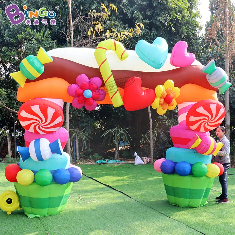 Custom Design Inflatable Arch For Event Wedding Party Decoration Fancy Advertising Entrance Blow Up Colorful Candy Archway Sport