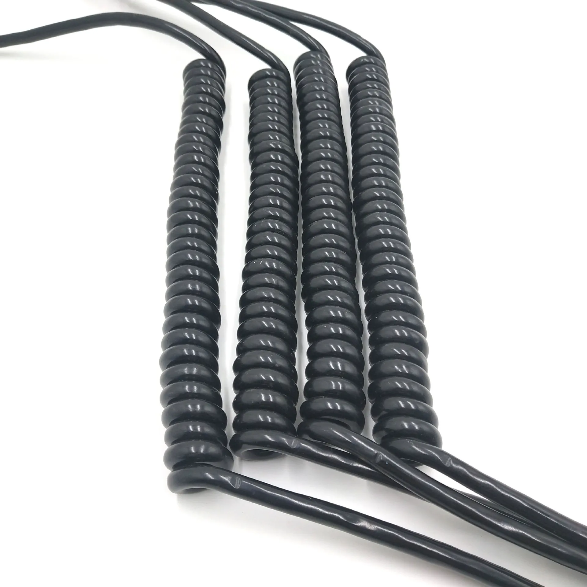 customization durable waterproof TPU/PU clock spring spiral cable/ wire for electronics communication household