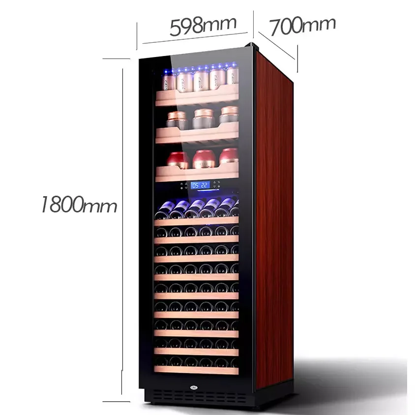 VANACE 600mm Outdoor Under Counter Dual Zone Double Wall Electronic Ice Mini Fridge Wine Cooler
