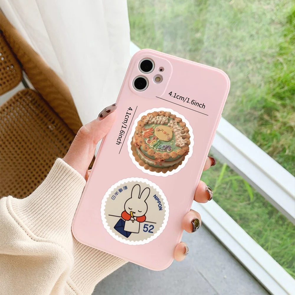 custom Korean Style Cartoon Bear Sticker Small Fresh Personality Waterproof Car Sticker Cute Graffiti Cake Beverage StickerS