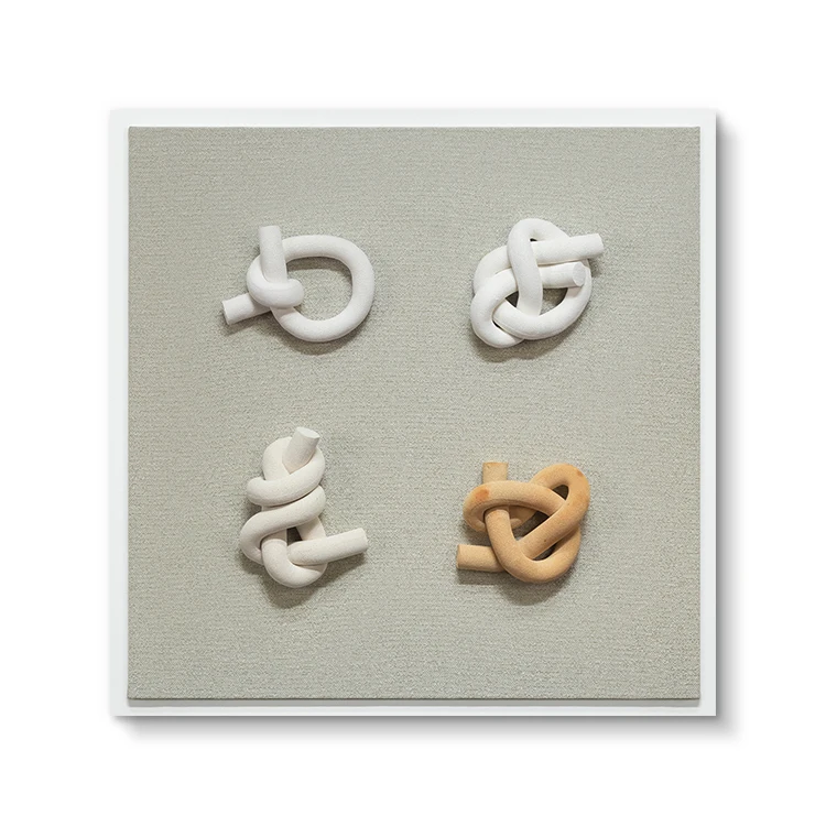 Luxury Modern Interior Wall Decor Creative Design Mixed Media Hanging 3D Sculpture for Hotel Villa Project