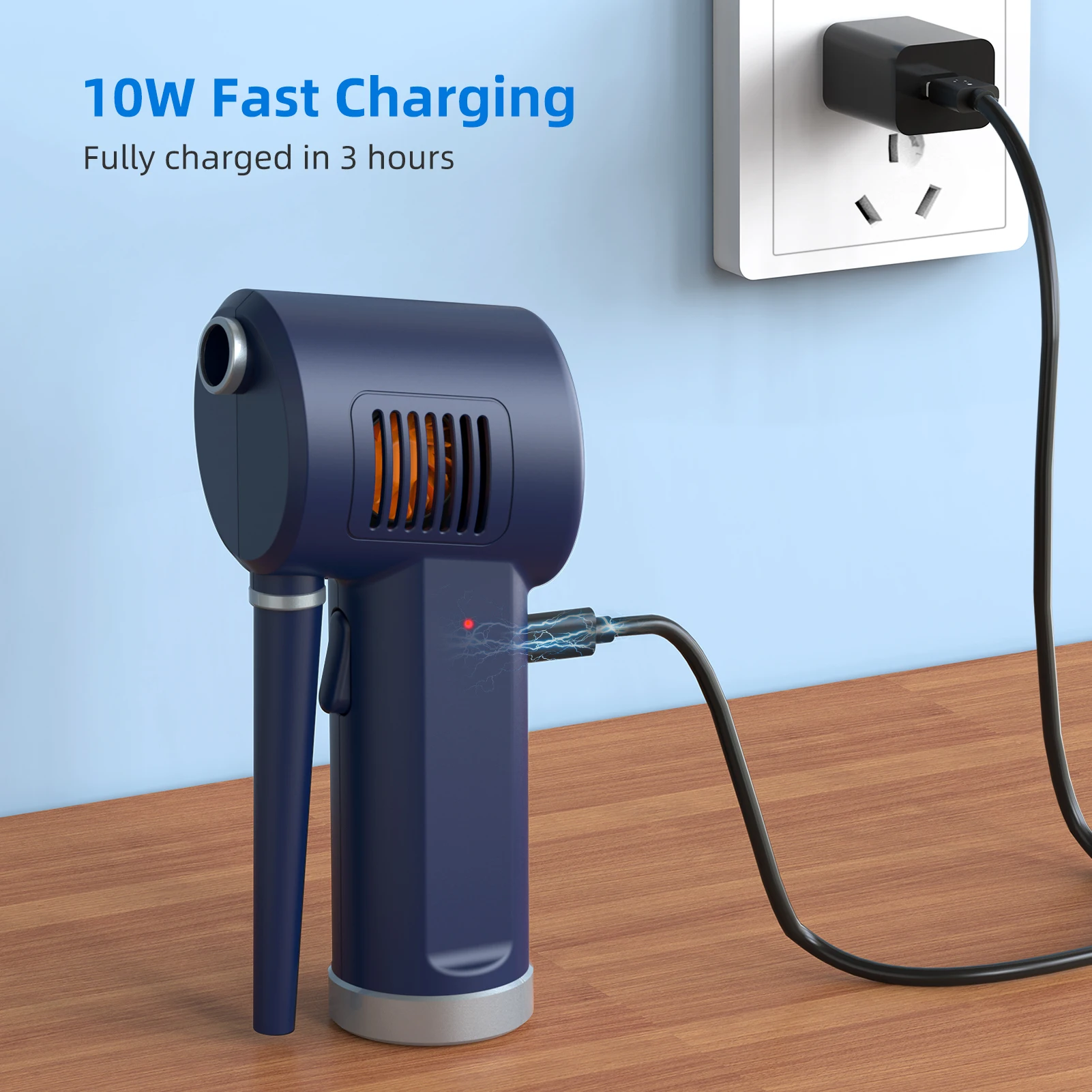 OPOLAR Car Keyboard Electronic Portable Electric Air Duster Rechargeable Computer Compressed Cordless Air Blower Duster