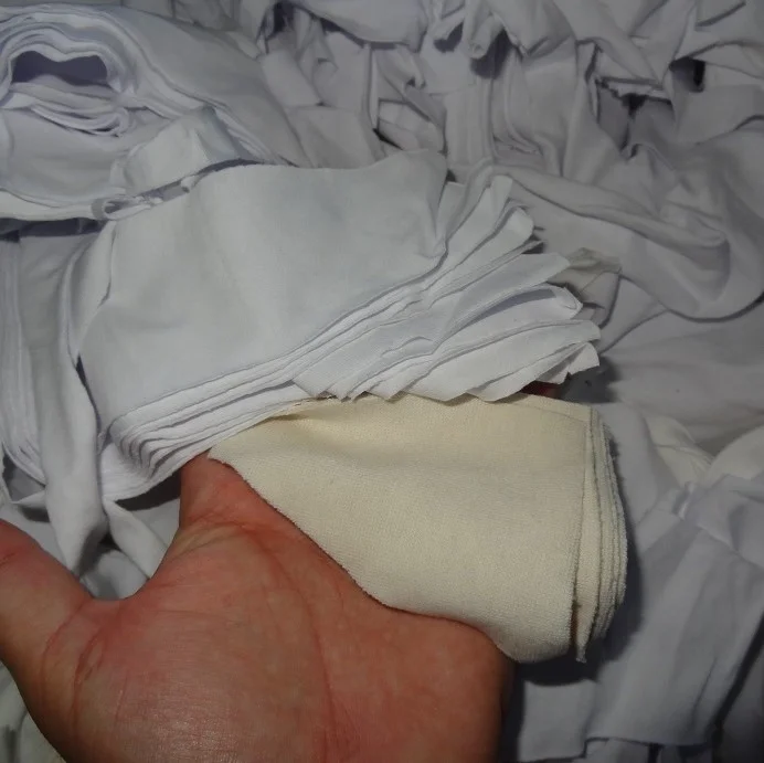 MIX WHITE-ECRU FABRIC TEXTILE CUTTINGS (CLIPS) AND MIX QUALITY (COTTON, COTTO/LYCRA etc.) BALES WASTE / SCRAP FOR RECYCLING