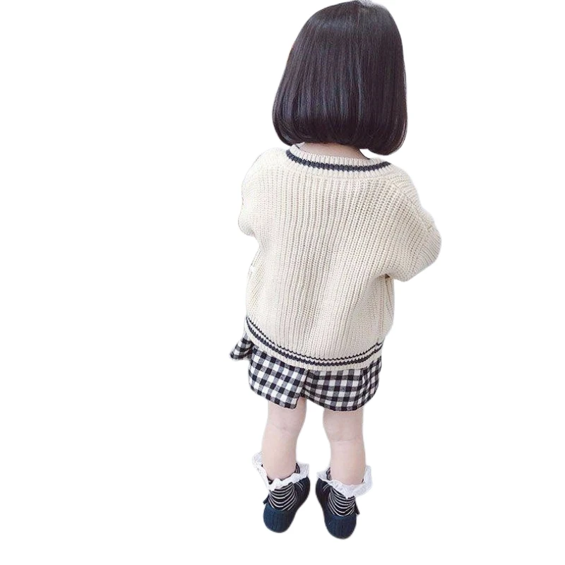 Toddler Baby Girl Boy Solid Warm Pullover Tops Outerwear Knit Cardigan Sweater Jacket Coat