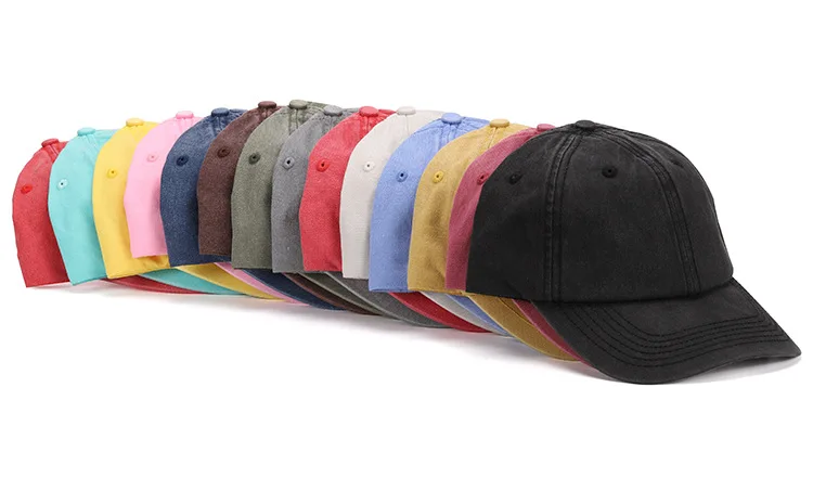 Custom Design Washed Blank Gorras Hats Curved Brim Snapback Unisex Sports Dad Baseball Cap Worn Out