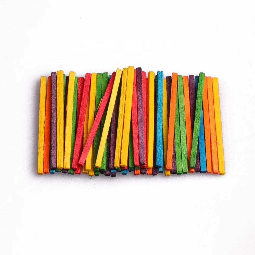 LK-i 08 wooden safety assorted colored match splints birch wood match splints wooden natural color