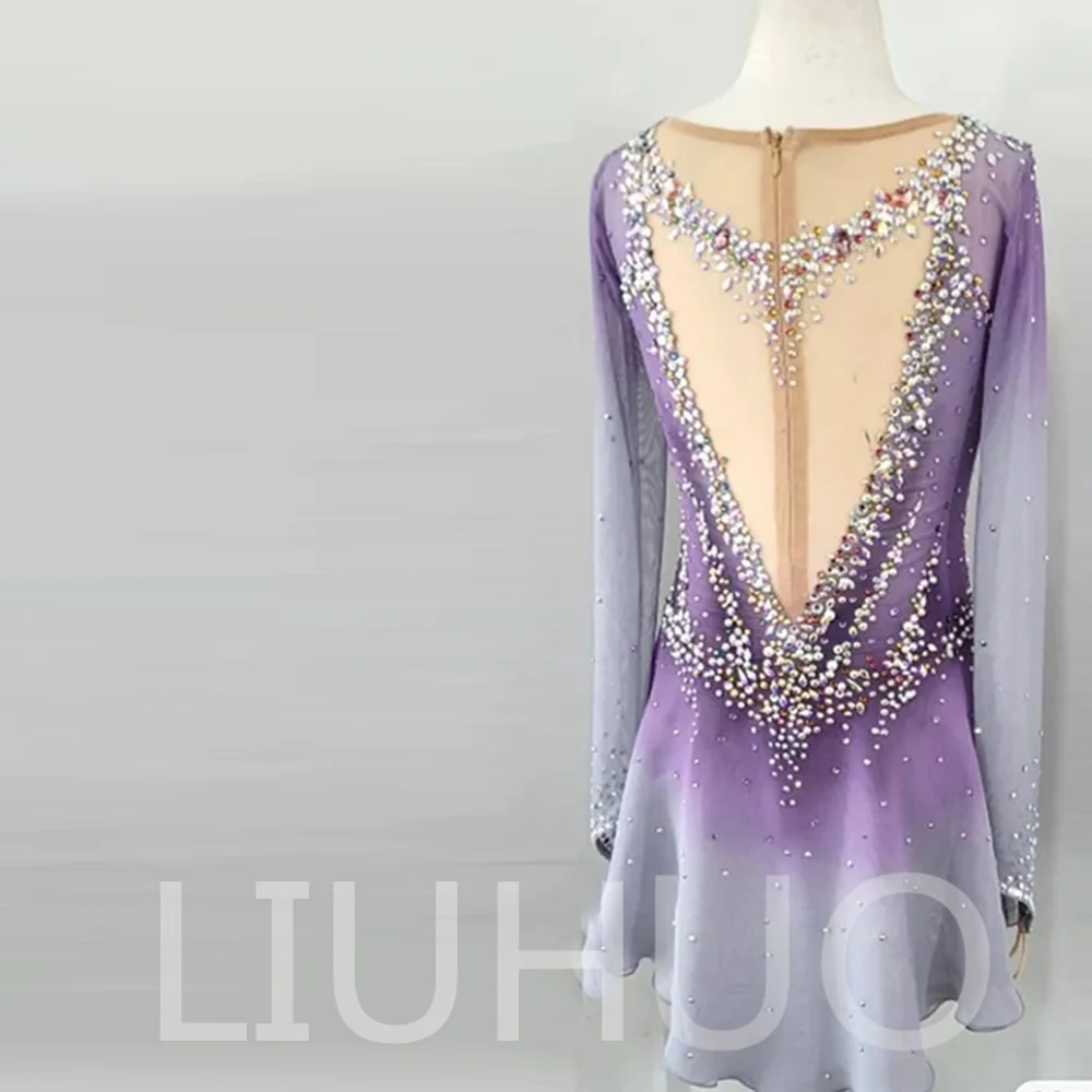 LIUHUO figure skating costumes Children adult skating performance clothes artistic gymnastics clothes gradually change color